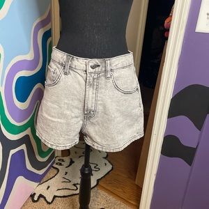 Acid Wash Denim Shorts